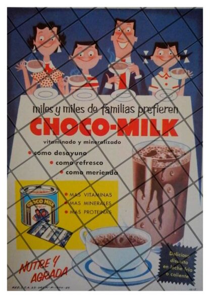 AFICHE RETRO. CHOCO MILK 1955 /MUY RARO