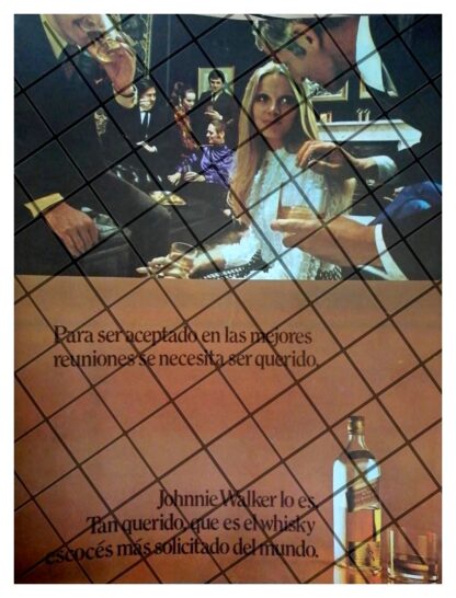 CARTEL PUBLICITARIO RETRO WHISKY JOHNNIE WALKER 1960 /19