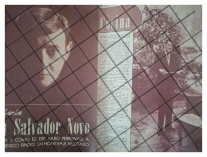 AFICHE RETRO ENTREVISTA A SALVADOR NOVO 1964