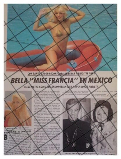 AFICHE RETRO BRIGITTE AUBE EN MEXICO 1982