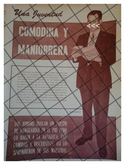 AFICHE RETRO CRITICAN A CARLOS MADRAZO SR. 1965