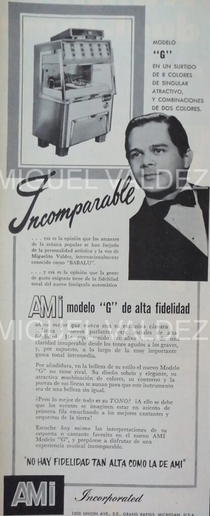 CARTEL ANTIGUO ORIGINAL DE SERIE COMPLETA 37 AFICHES ROCKOLAS AMI Y ARTISTAS FAMOSOS 1953-56 - Imagen 28