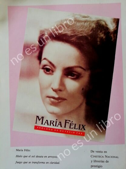 CARTEL ANTIGUO ORIGINAL DE . MARIA FELIX PRESENTA SU LIBRO 1992