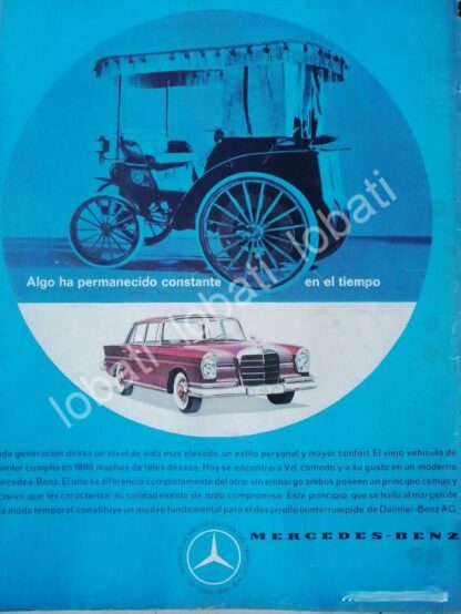 CARTEL ANTIGUO ORIGINAL DE AUTOS MERCEDEZ BENZ 75 SKR311 ANIVERSAIO 1961 /273