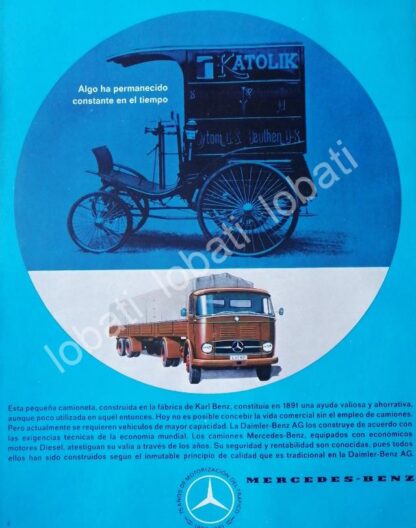 CARTEL ANTIGUO ORIGINAL DE AUTOS MERCEDEZ BENS 75 ANIVERSARIO 1961 /289