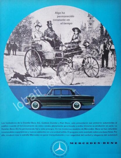 CARTEL ANTIGUO ORIGINAL DE AUTOS MERCEDEZ BENS 75 ANIVERSARIO 1961 /288