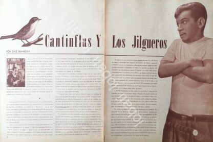 CARTEL ANTIGUO ORIGINAL DE CANTINFLAS Y LOS JILGUEROS 1959 SATIRA POLITICA /FEP