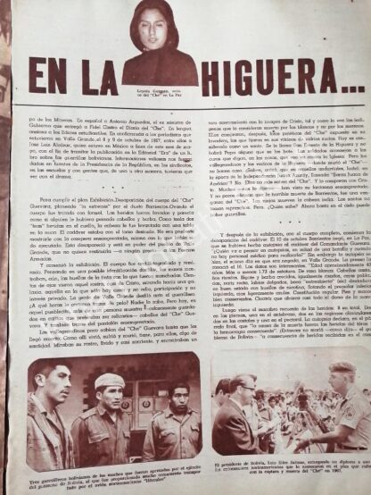 CARTEL ANTIGUO ORIGINAL DE REPORTAJE DE LA MUERTE DEL CHE GUEVARA 1967 / RARO - Imagen 3