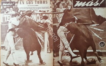 CARTEL ANTIGUO ORIGINAL DE CORRIDA Y CORNADA MORTAL DE JOSELILLO 1947 / TOROS