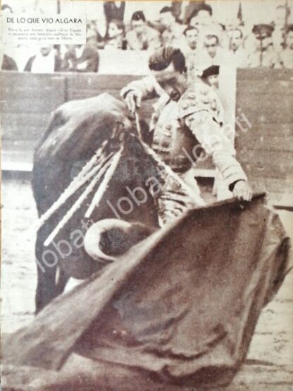 CARTEL ANTIGUO ORIGINAL DE NOTA GRABADO ANTIGUO 1947 LA ULTIMA CORRIDA DE MANOLETE / toros