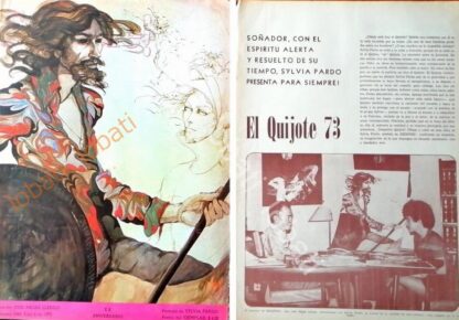 CARTEL ANTIGUO ORIGINAL DE RESEÑA & PORTADA RETRO DE SYLVIA PARDO, EL QUIJOTE 1973 / ARTE / PINTORES - Imagen 2