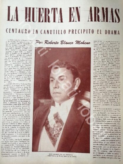 CARTEL ANTIGUO ORIGINAL DE RESEÑA. PANCHO VILLA SESINADO 1966 - Imagen 2