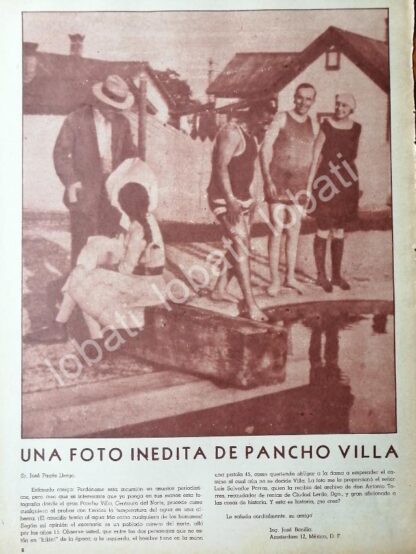 CARTEL ANTIGUO ORIGINAL DE PANCHO VILLA Y SU FOTO INAEDITA 1966 / RARO