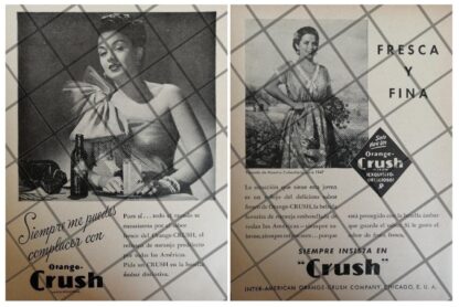 12 CARTELES ANTIGUOS REFRESCOS ORANGE CRUSH 50s 60s /341 - Imagen 4