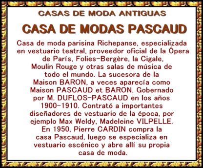 CARTEL PUBLICITARIO ANTIGUO VESTIDOS CASA DE MODAS PASCAUD - Imagen 2