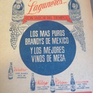 CARTEL PUBLICITARIO CIA. VINICOLA DEL VERGEL 1962