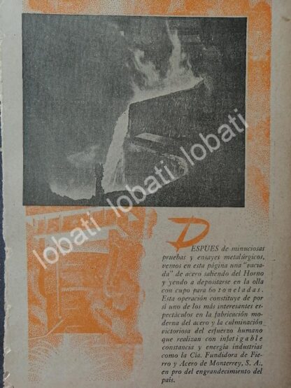 CARTEL ANTIGUO ORIGINAL DE 15 AFICHES DE LA FUNDIDORA MONTERREY 1940 & 1945. - Imagen 11