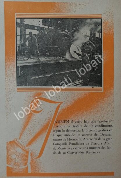 CARTEL ANTIGUO ORIGINAL DE 15 AFICHES DE LA FUNDIDORA MONTERREY 1940 & 1945. - Imagen 5