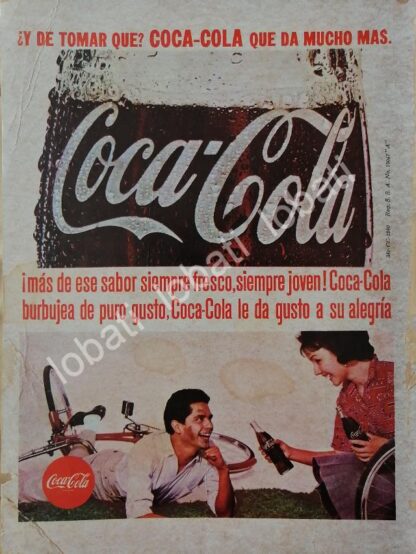 CARTEL ANTIGUO ORIGINAL DE REFRESCOS COCA COLA 1965. /223