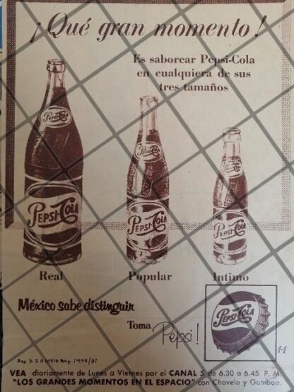 6 CARTELES RETRO REFRESCOS PEPSI 1950s 60s /342 - Imagen 6