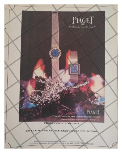 CARTEL PUBLICITARIO RETRO. RELOJES PIAGET 1966 /7