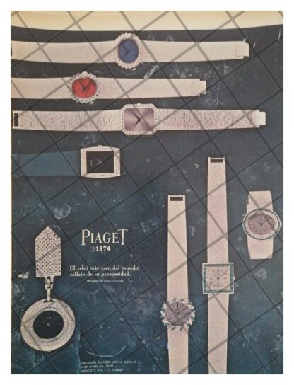 CARTEL PUBLICITARIO RETRO. RELOJES PIAGET 1966 /5