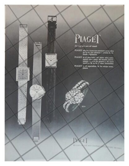 CARTEL PUBLICITARIO RETRO. RELOJES PIAGET 1965 /19