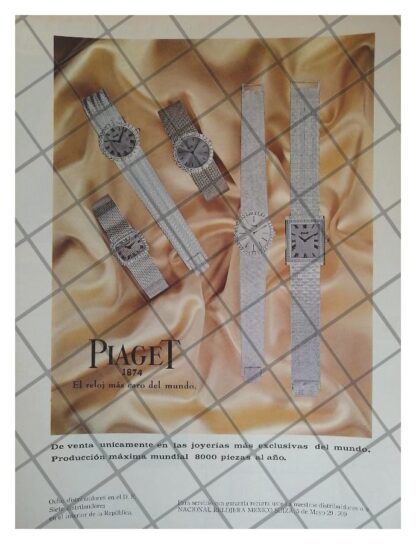 CARTEL PUBLICITARIO RETRO. RELOJES PIAGET 1968 /14