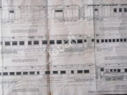 GRABADO ANTIGUO TRENES PULLMAN SANTA FE, ETC 1928 - Imagen 2