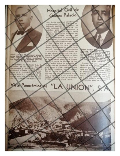 AFICHE RETRO CIA JABONERA LA UNION 1942 TORREON