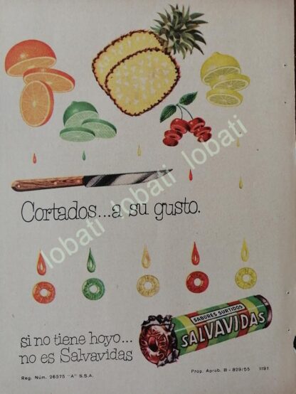 CARTEL ANTIGUO ORIGINAL DE COLECCION DE 18 AFICHES DULCES SALVAVIDAS 1940/50s UNICA - Imagen 18