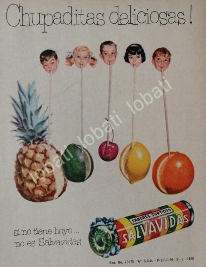 CARTEL ANTIGUO ORIGINAL DE COLECCION DE 18 AFICHES DULCES SALVAVIDAS 1940/50s UNICA - Imagen 20