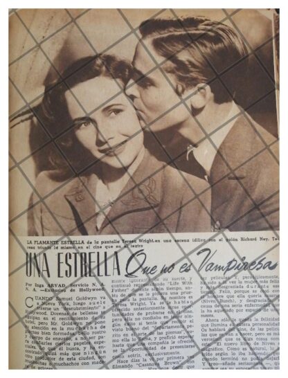 AFICHE RETRO LA ACTRIZ TERESA WRIGHT 1944