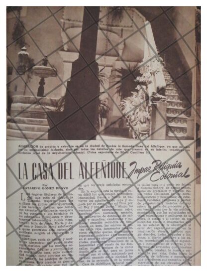 AFICHE RETRO LA CASA DEL ALFEÑIQUE 1944 - Imagen 2