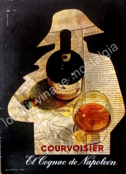 CARTEL ANTIGUO ORIGINAL DE COGNAC COURVOISIER NAPOLEON 1967 /V253