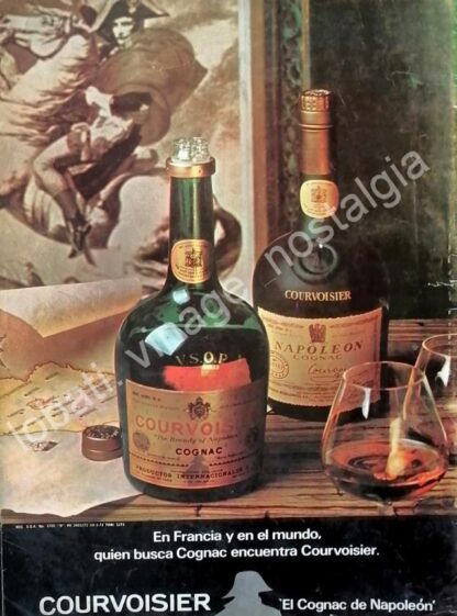 CARTEL ANTIGUO ORIGINAL DE COGNAC COURVOISIER NAPOLEON 1973 /V257