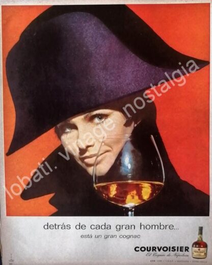 CARTEL ANTIGUO ORIGINAL DE COGNAC COURVOISIER NAPOLEON 1963 /V250