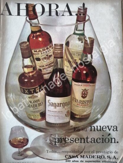 CARTEL ANTIGUO ORIGINAL DE VINOS DE LA CASA MADERO 1967 /V271