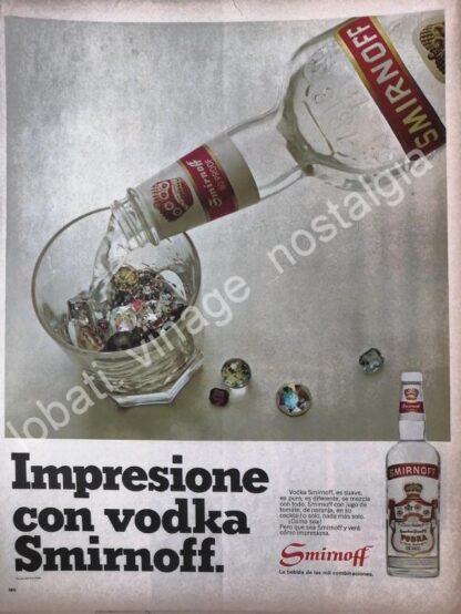 CARTEL ANTIGUO ORIGINAL DE VODKA SMIRNOFF 1966 /V304