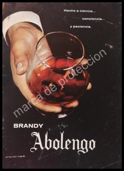 CARTEL ANTIGUO ORIGINAL DE BRANDY ABOLENGO 1962 /RARO