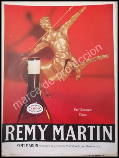 CARTEL ANTIGUO ORIGINAL DE CHAMPAGNE REMI MARTIN 1969