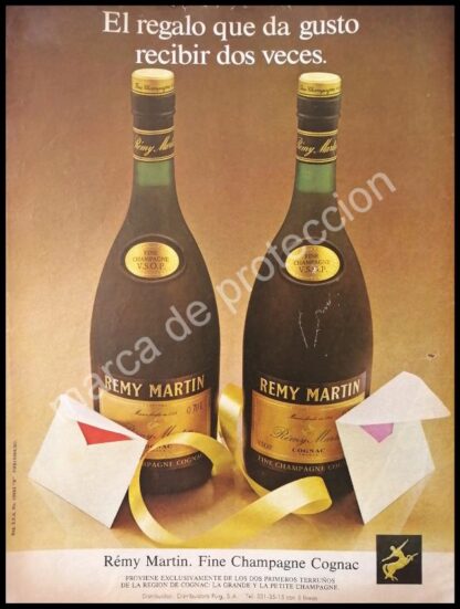 CARTEL ANTIGUO ORIGINAL DE CHAMPAGNE REMI MARTIN 1979 /3