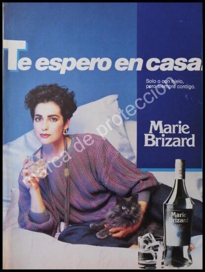 CARTEL ANTIGUO ORIGINAL DE VINOS MARIE BRIZARD 1990s / ESPAÑA