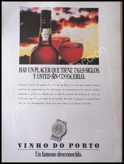 CARTEL ANTIGUO ORIGINAL DE OPORTO. VINHO DO PORTO 1980s