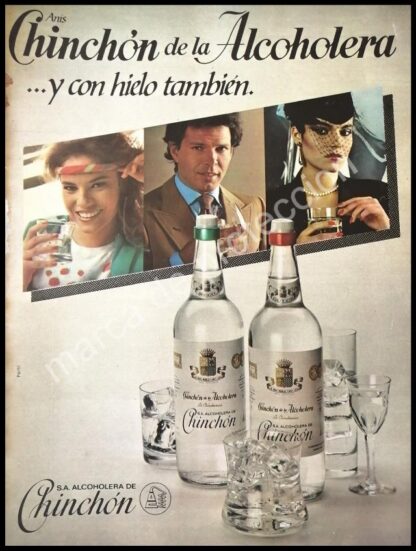 CARTEL ANTIGUO ORIGINAL DE VINOS CHINCHON DE LA ALCOHOLERA 1980s /2