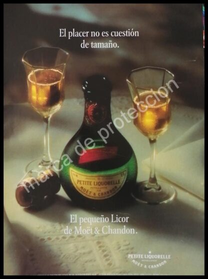 CARTEL ANTIGUO ORIGINAL DE VINOS PETITE LIQUORELLE, MOET & CHANDON 1995 2