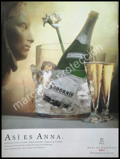 CARTEL ANTIGUO ORIGINAL DE VINOS ANNA DE CORDONIU 1990