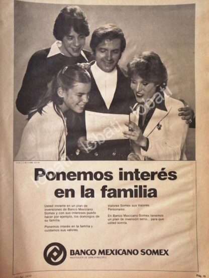 CARTEL ANTIGUO ORIGINAL DE BANCO MEXICANO SOMEX 1981 /134