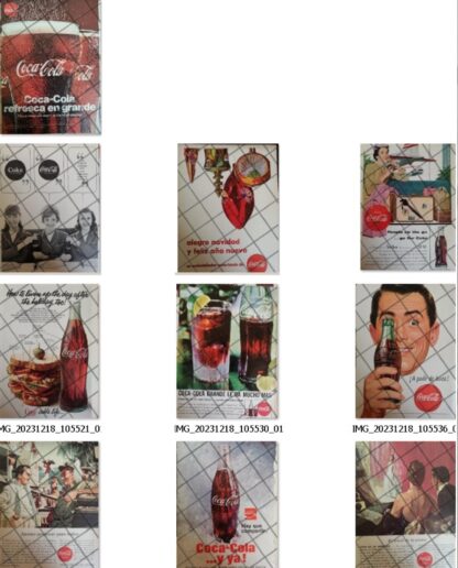 11 CARTELES RETRO REFRESCOS COCA COLA 1950s 60s /343