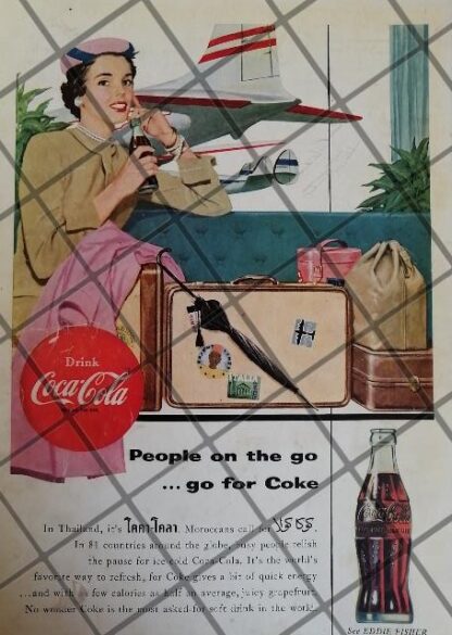 11 CARTELES RETRO REFRESCOS COCA COLA 1950s 60s /343 - Imagen 2